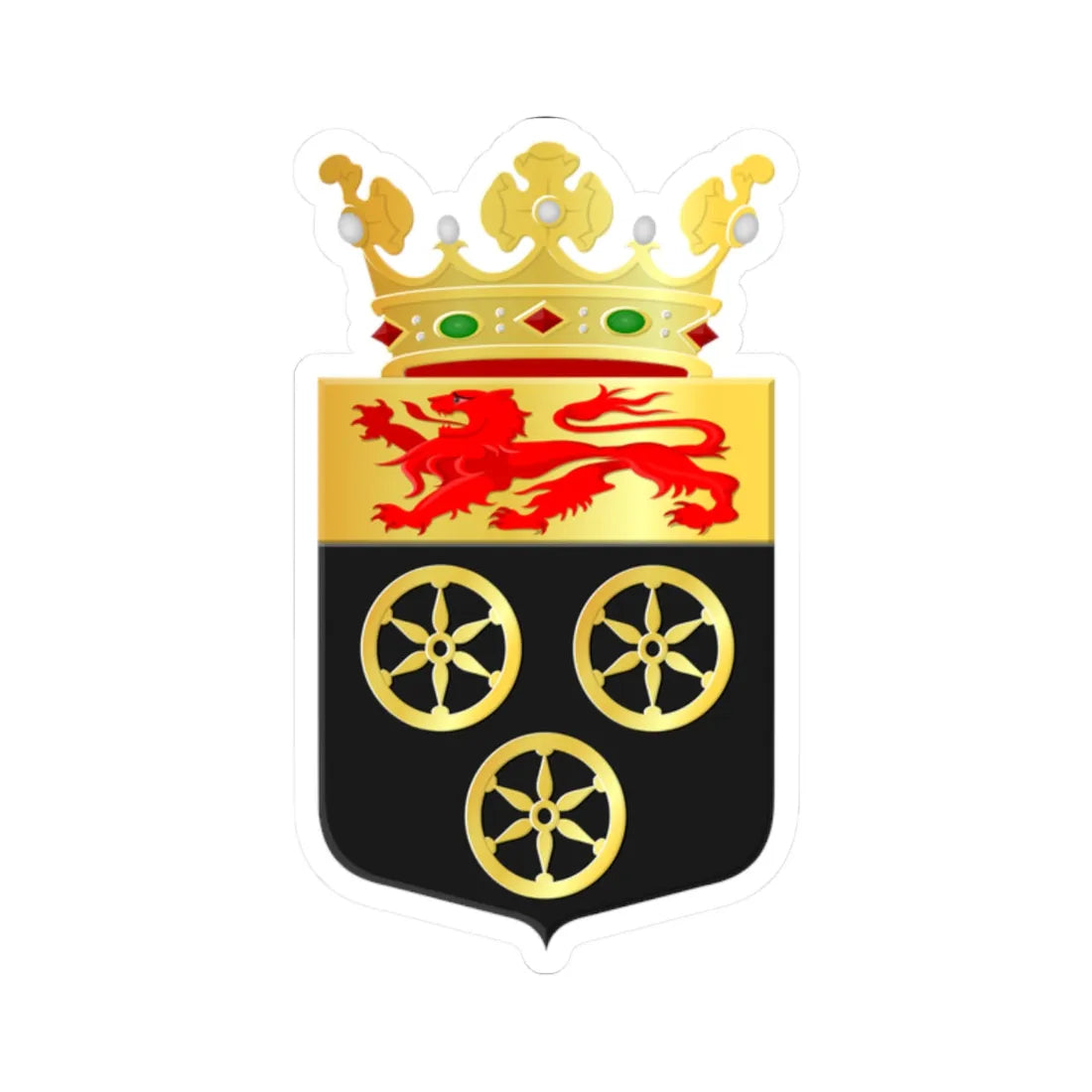 Aalburg wapen (Netherlands) (Coat of Arms) STICKER Vinyl Kiss-Cut Decal 2 Inch White - The Sticker Space