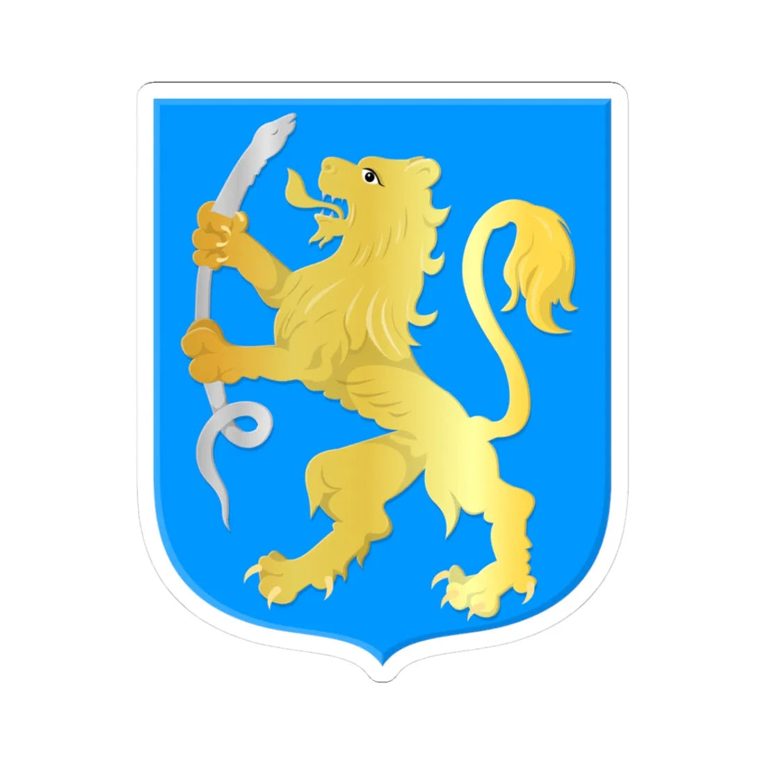 Aalsmeer alternatief wapen (Netherlands) (Coat of Arms) STICKER Vinyl Kiss-Cut Decal 3 Inch White - The Sticker Space