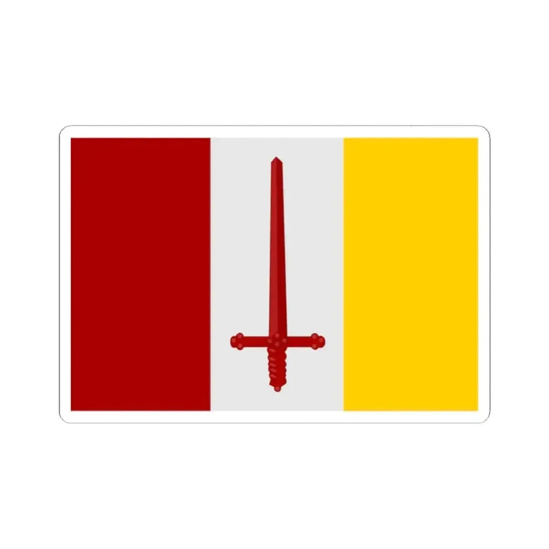 Aalst Oost-Vlaanderen vlag (Belgium) STICKER Vinyl Kiss-Cut Decal 2 Inch White - The Sticker Space
