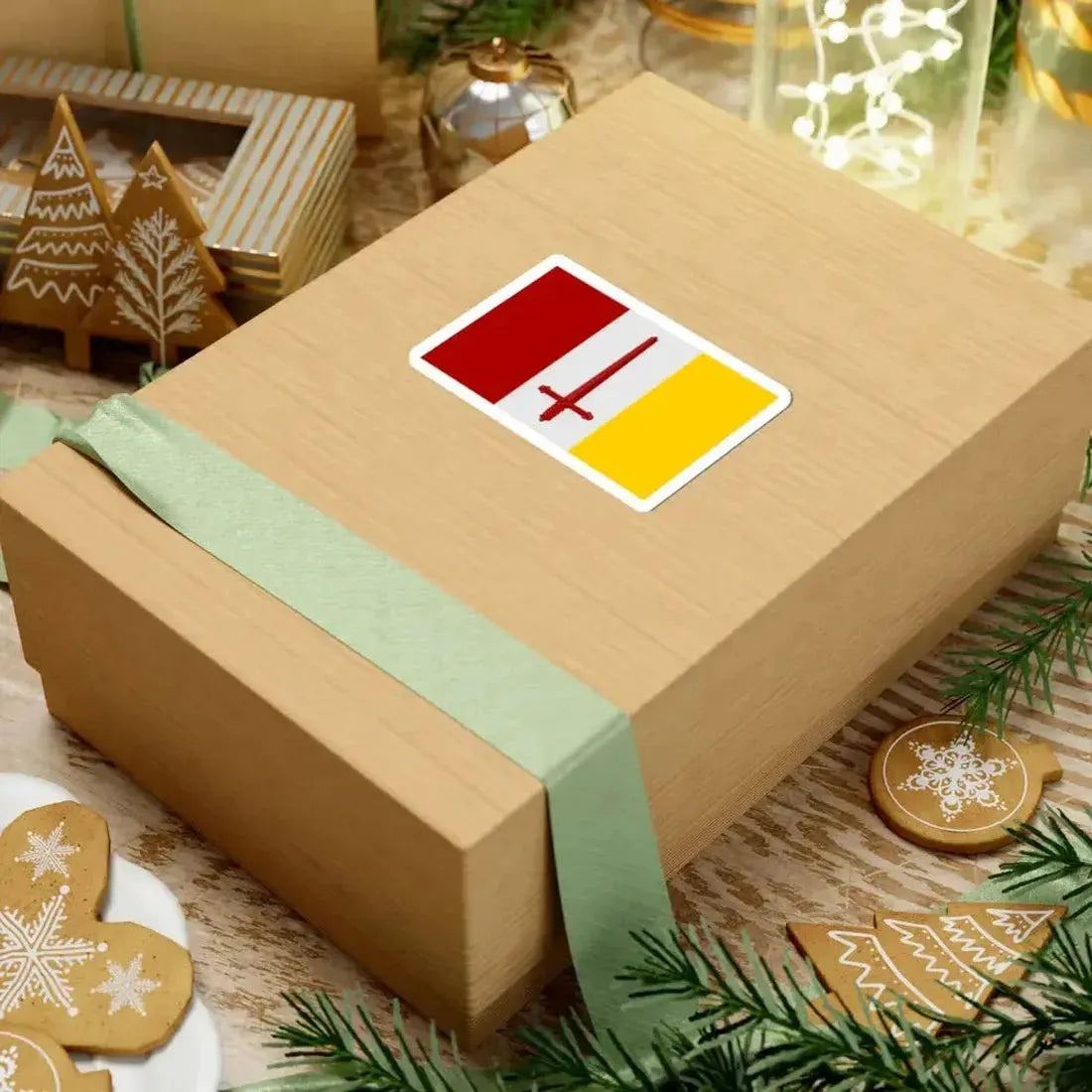 Aalst Oost-Vlaanderen vlag (Belgium) STICKER Vinyl Kiss-Cut Decal - The Sticker Space