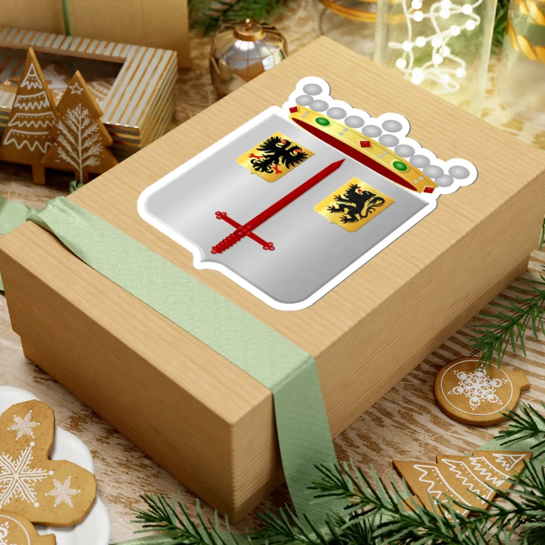 Aalst Oost-Vlaanderen wapen2 (Belgium) (Coat of Arms) STICKER Vinyl Kiss-Cut Decal - The Sticker Space