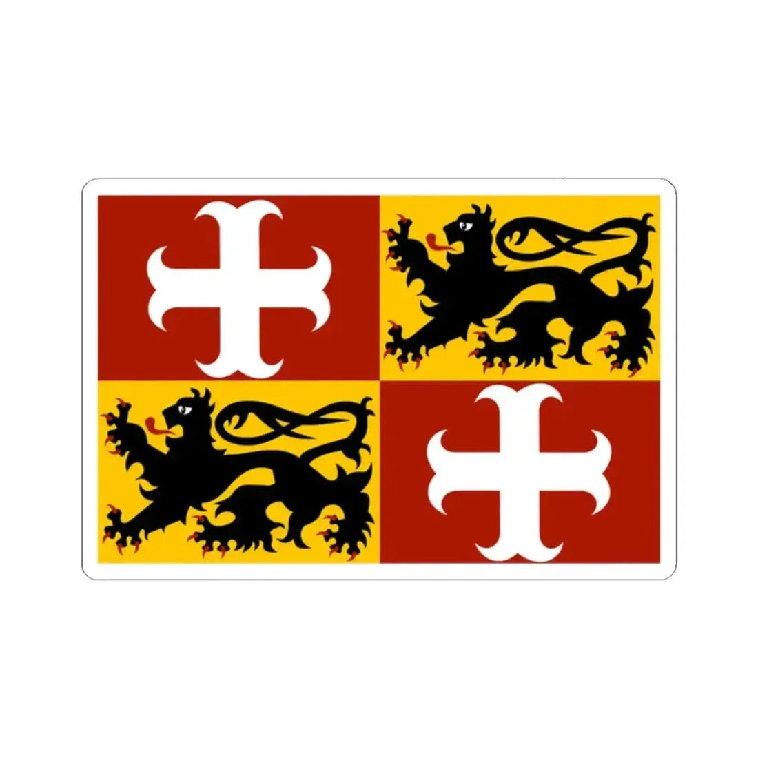 Aalter vlag (Belgium) STICKER Vinyl Kiss-Cut Decal 2 Inch White - The Sticker Space