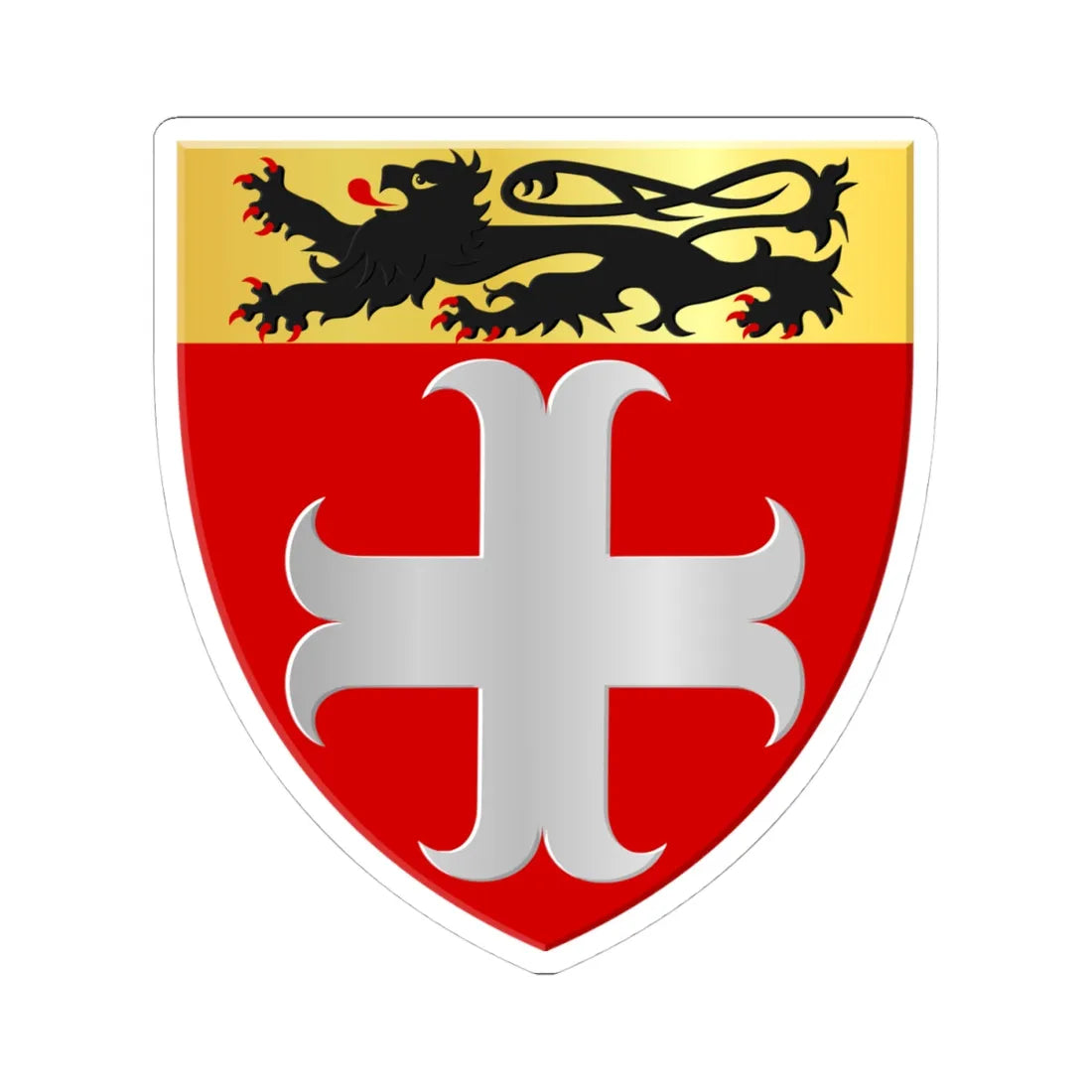 Aalter wapen (Belgium) (Coat of Arms) STICKER Vinyl Kiss-Cut Decal 4 Inch White - The Sticker Space