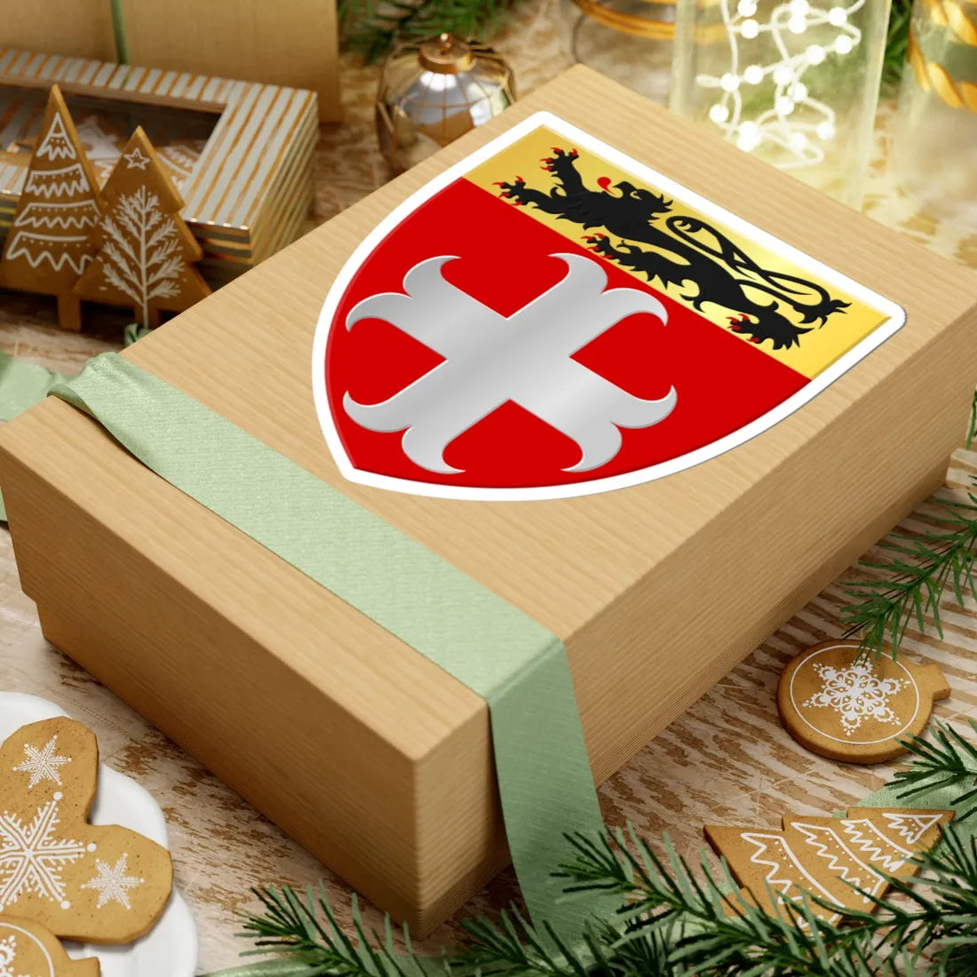 Aalter wapen (Belgium) (Coat of Arms) STICKER Vinyl Kiss-Cut Decal - The Sticker Space