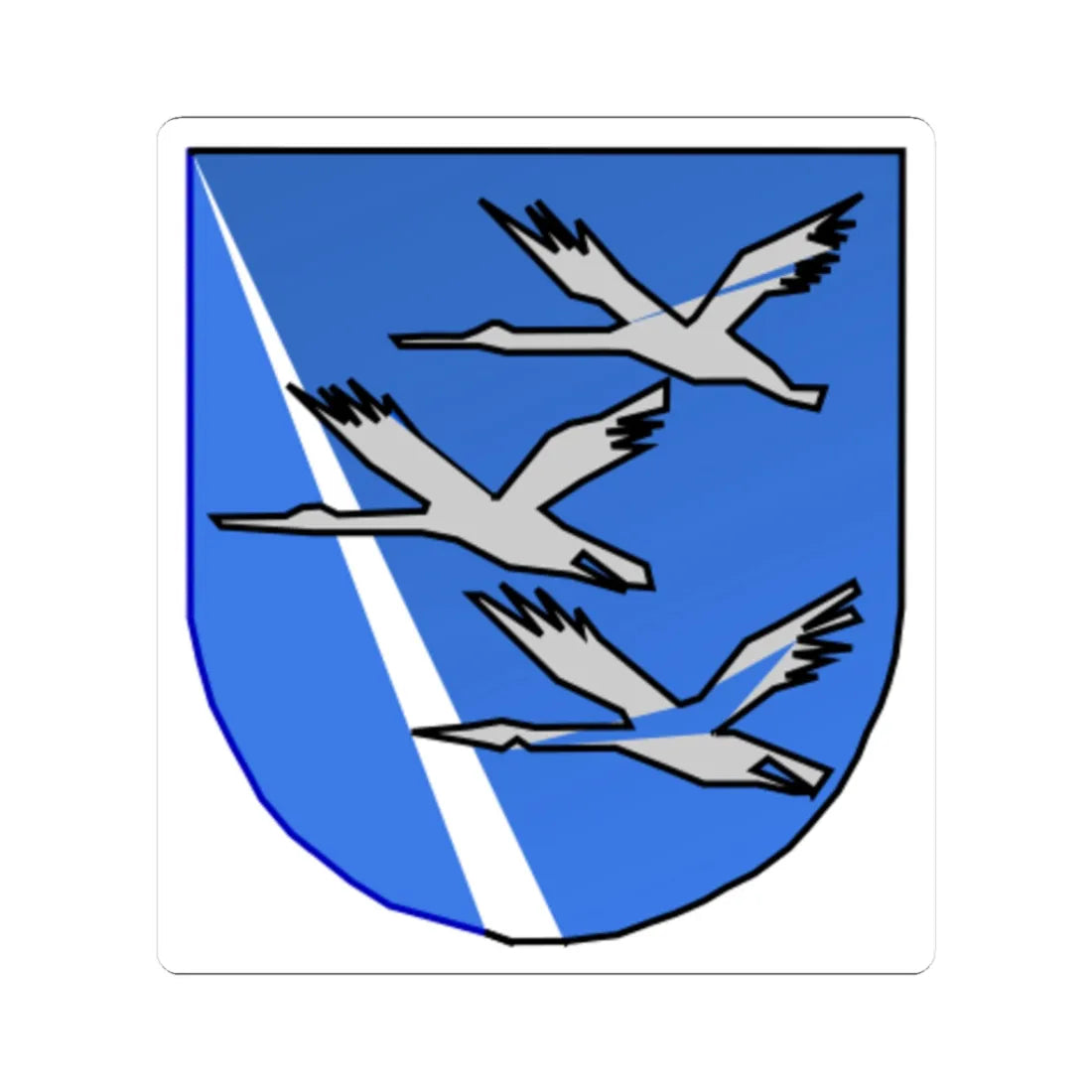 Aanekoski (Finland) (Coat of Arms) STICKER Vinyl Kiss-Cut Decal 3 Inch White - The Sticker Space