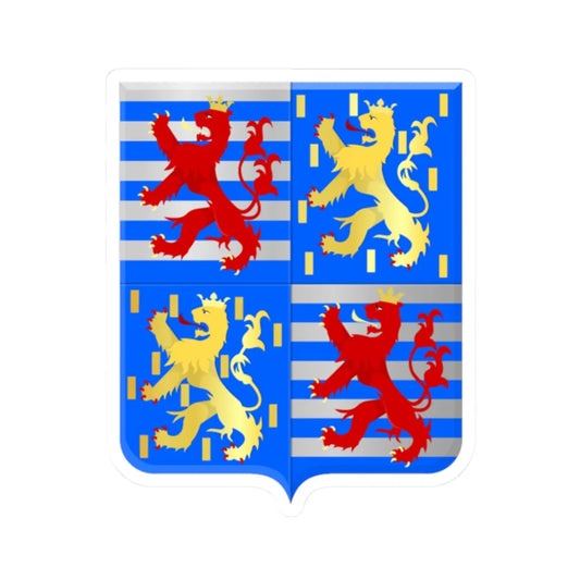 Aarms of the grand-duke of Luxembourg since 2000 (Luxembourg) (Coat of Arms) STICKER Vinyl Kiss-Cut Decal 2 Inch White - The Sticker Space