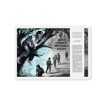 Aaron Stern's Impossible Escape, Male magazine, February 1957 (Magazine Illustration) Refrigerator Magnet - The Sticker Space