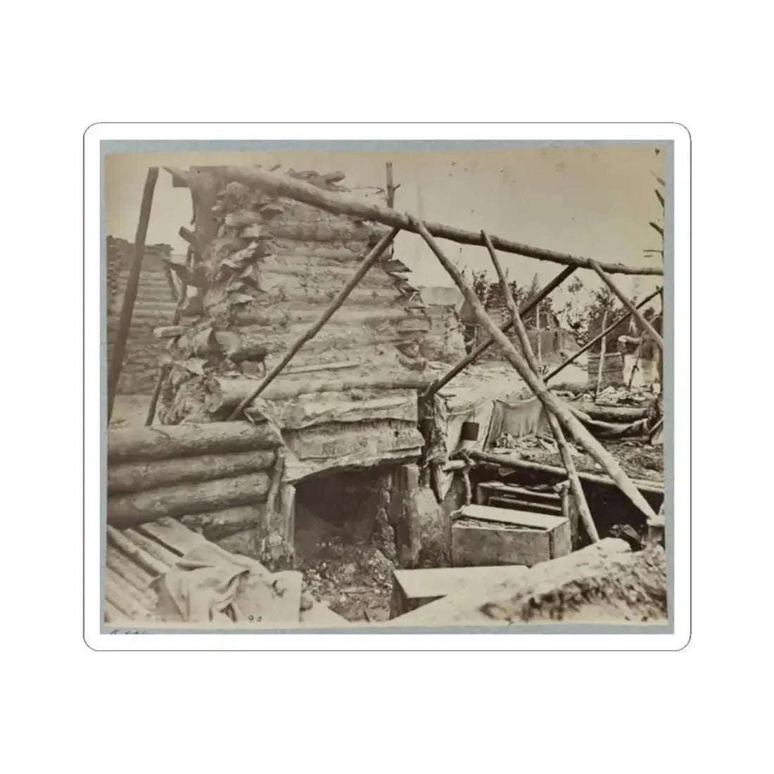 Abandoned Camp of 9Th Army Corps Near Falmouth, Va., February, 1863 001 (U.S. Civil War) STICKER Vinyl Kiss-Cut Decal 2 Inch White - The Sticker Space
