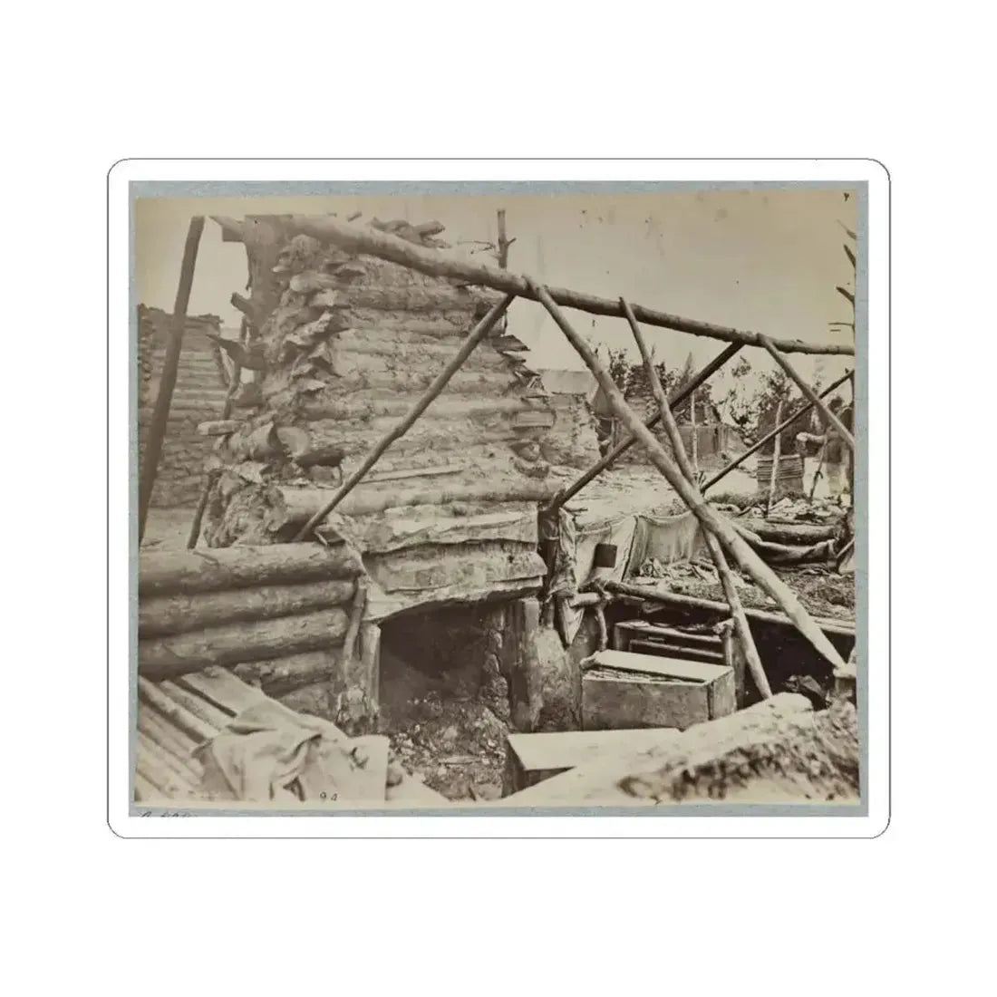 Abandoned Camp of 9Th Army Corps Near Falmouth, Va., February, 1863 001 (U.S. Civil War) STICKER Vinyl Kiss-Cut Decal 6 Inch White - The Sticker Space