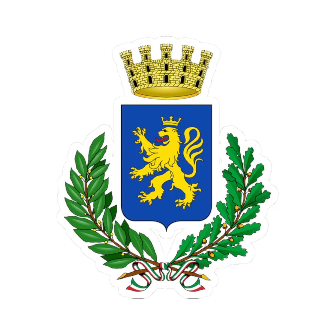 Abbiategrasso-Stemma (Italy) (Coat of Arms) STICKER Vinyl Kiss-Cut Decal 2 Inch White - The Sticker Space