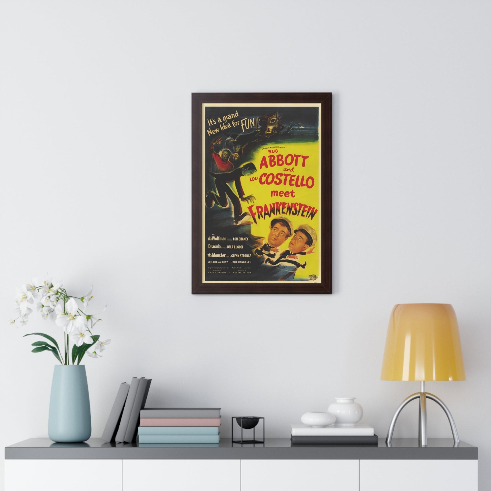 ABBOT AND COSTELLO MEET FRANKENSTEIN 1948 - Framed Movie Poster-The Sticker Space