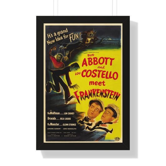 ABBOT AND COSTELLO MEET FRANKENSTEIN 1948 - Framed Movie Poster-16″ x 24″-The Sticker Space