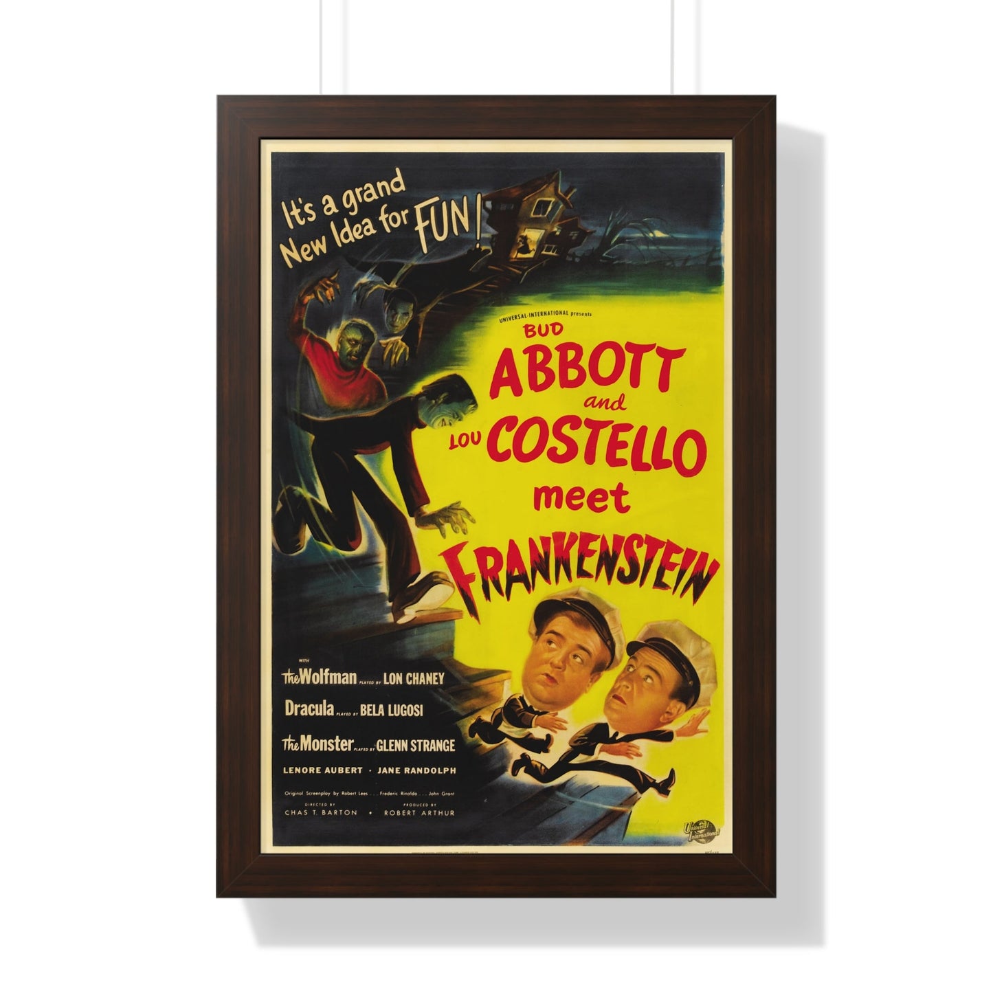 ABBOT AND COSTELLO MEET FRANKENSTEIN 1948 - Framed Movie Poster-16″ x 24″-The Sticker Space