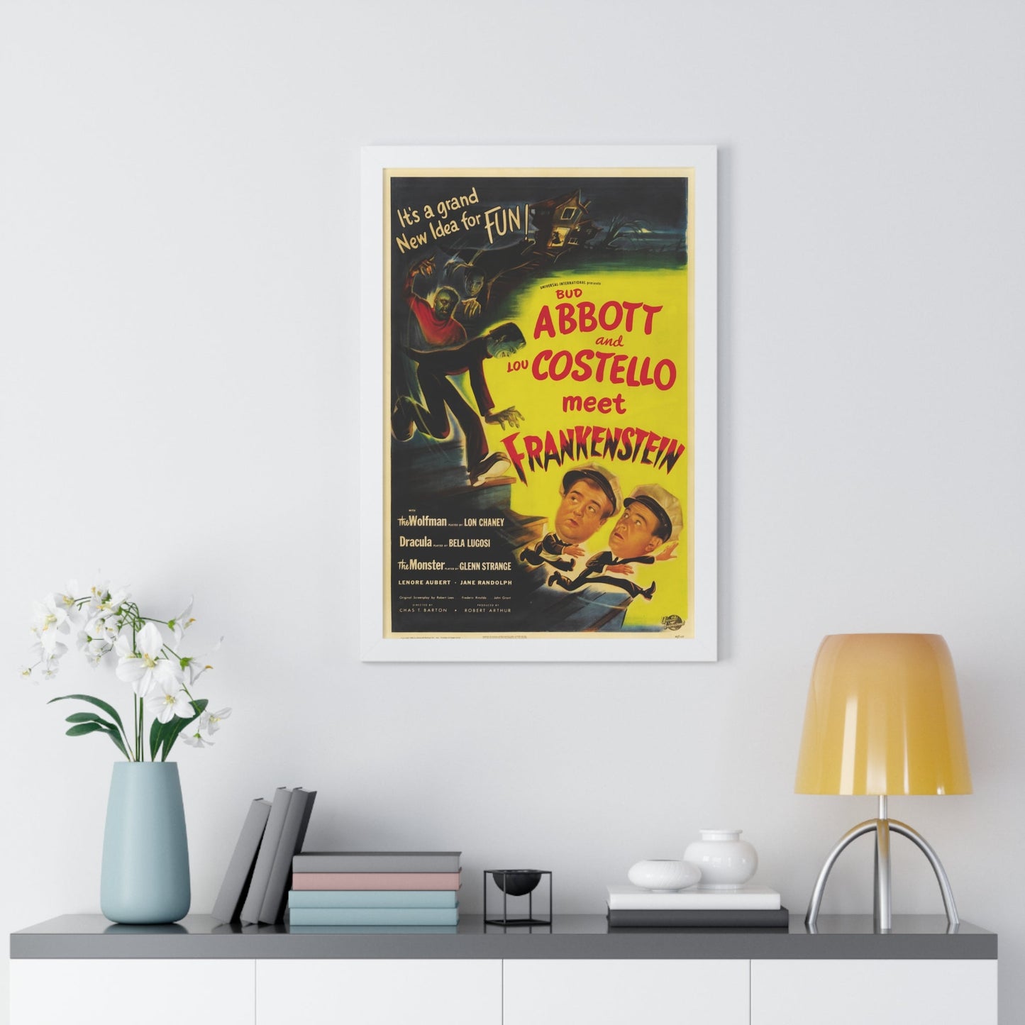 ABBOT AND COSTELLO MEET FRANKENSTEIN 1948 - Framed Movie Poster-The Sticker Space