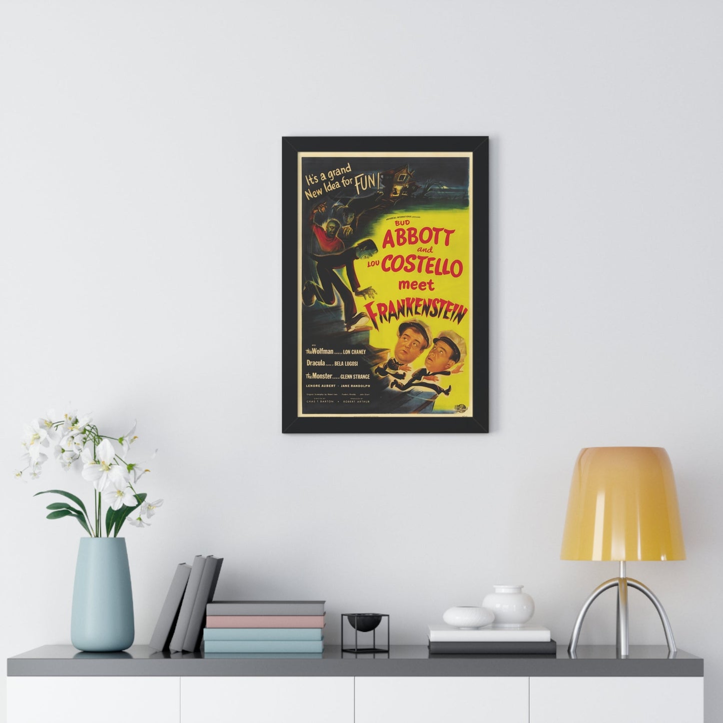 ABBOT AND COSTELLO MEET FRANKENSTEIN 1948 - Framed Movie Poster-The Sticker Space