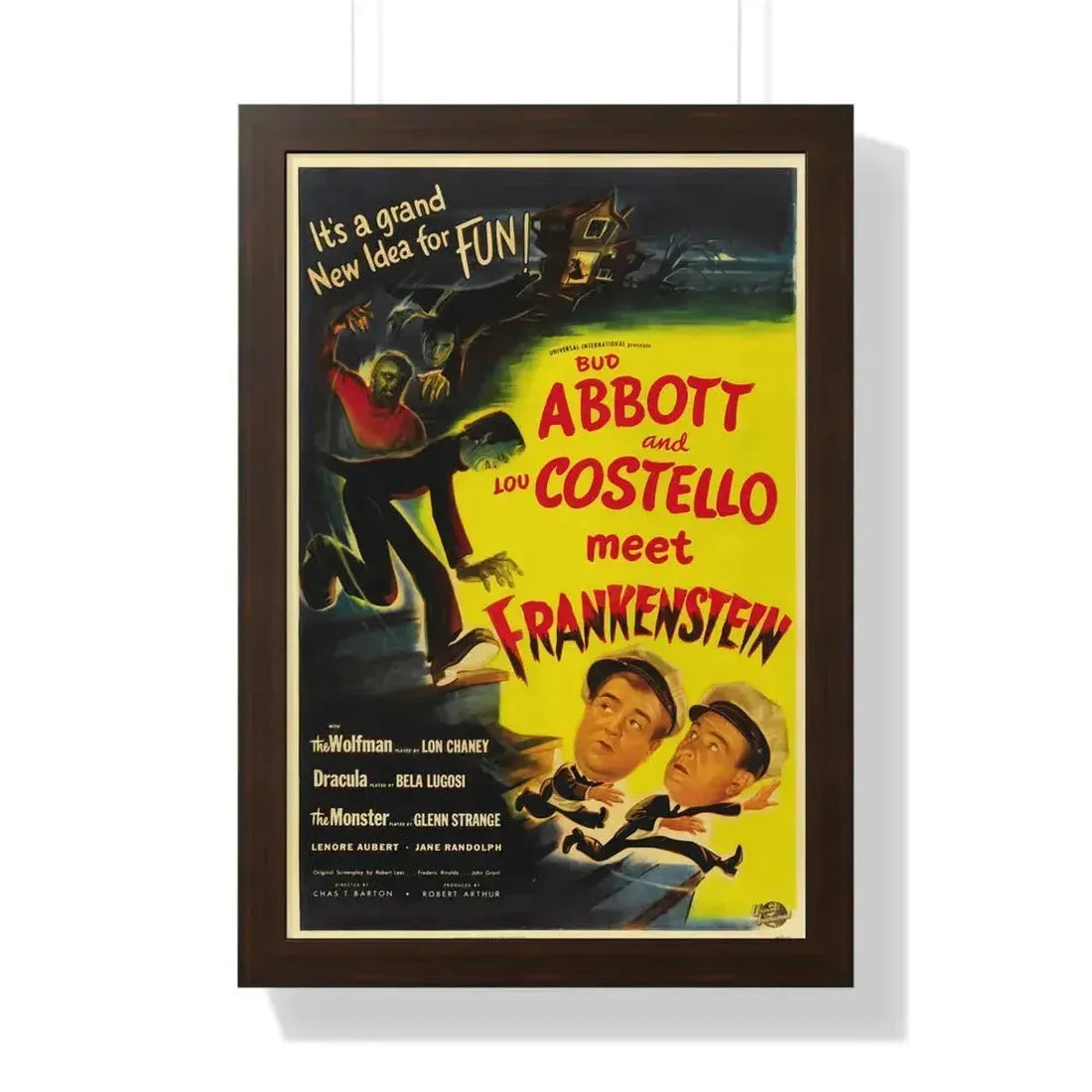 ABBOT AND COSTELLO MEET FRANKENSTEIN 1948 - Framed Movie Poster - The Sticker Space