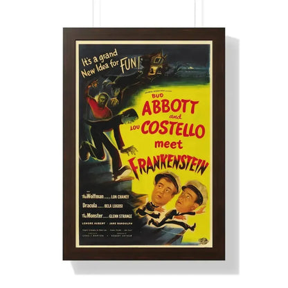 ABBOT AND COSTELLO MEET FRANKENSTEIN 1948 - Framed Movie Poster - The Sticker Space
