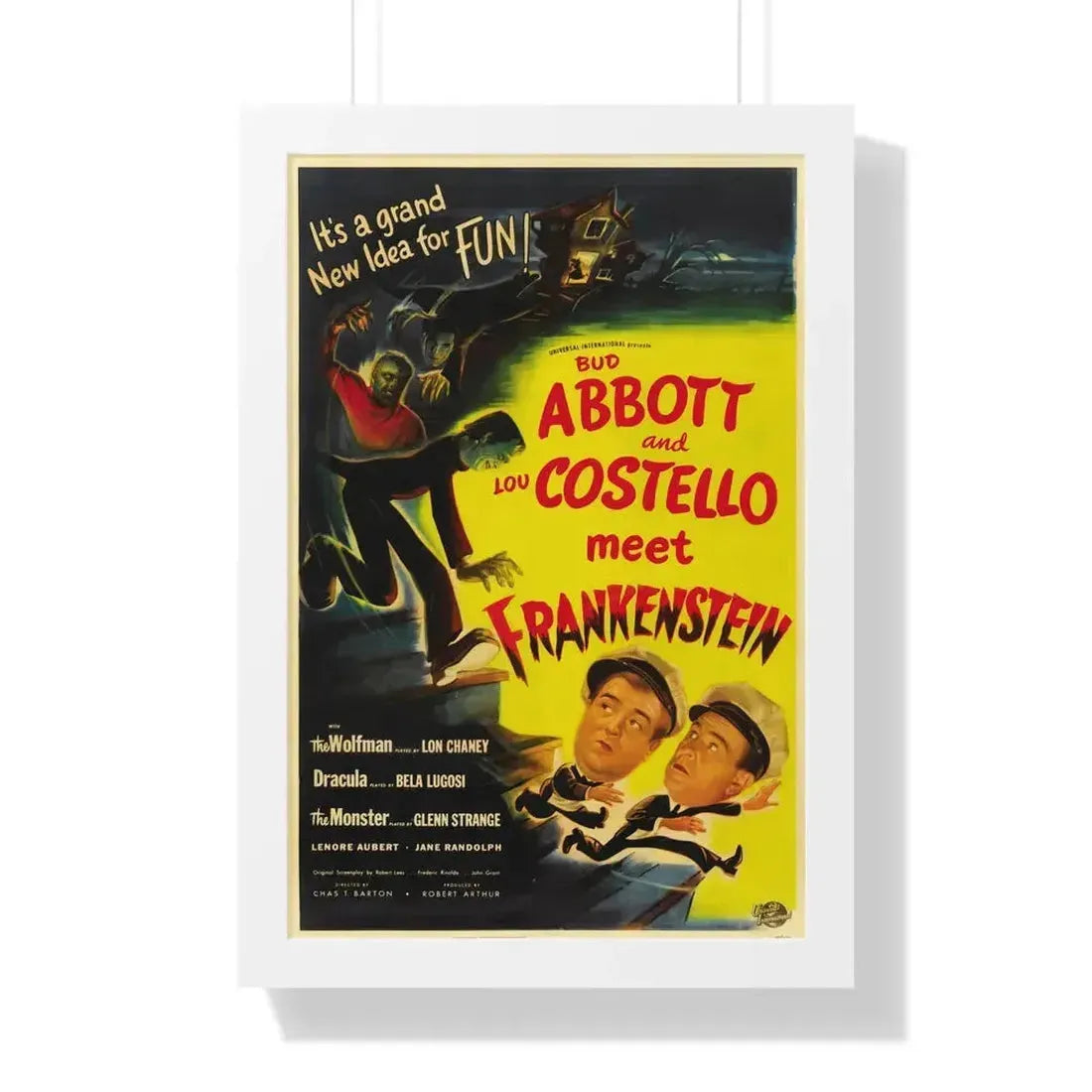ABBOT AND COSTELLO MEET FRANKENSTEIN 1948 - Framed Movie Poster - The Sticker Space