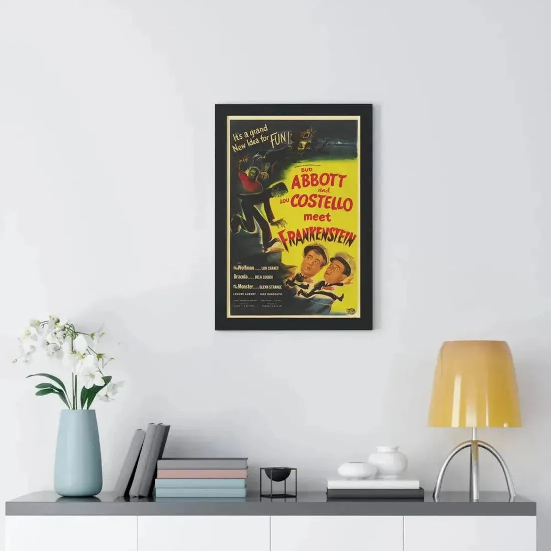 ABBOT AND COSTELLO MEET FRANKENSTEIN 1948 - Framed Movie Poster - The Sticker Space