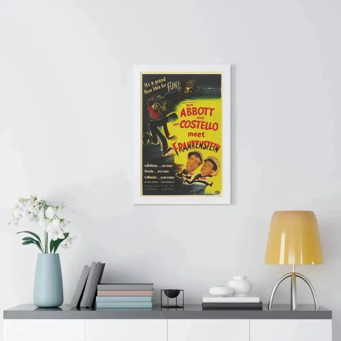 ABBOT AND COSTELLO MEET FRANKENSTEIN 1948 - Framed Movie Poster - The Sticker Space