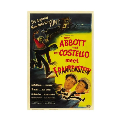 ABBOT AND COSTELLO MEET FRANKENSTEIN 1948 - Paper Movie Poster - The Sticker Space