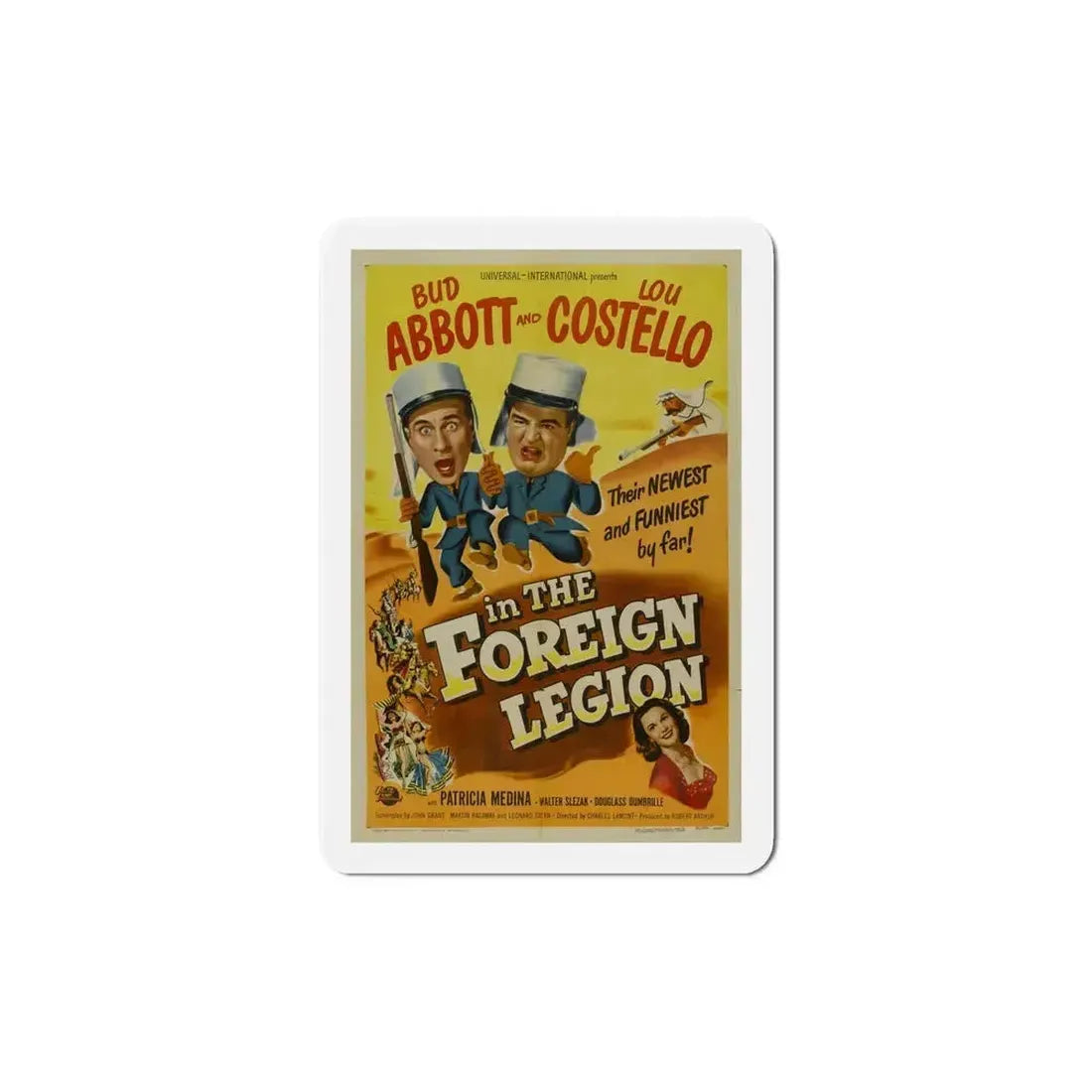 Abbott and Costello in the Foreign Legion 1950 Movie Poster Refrigerator Magnet 6 Inch - The Sticker Space