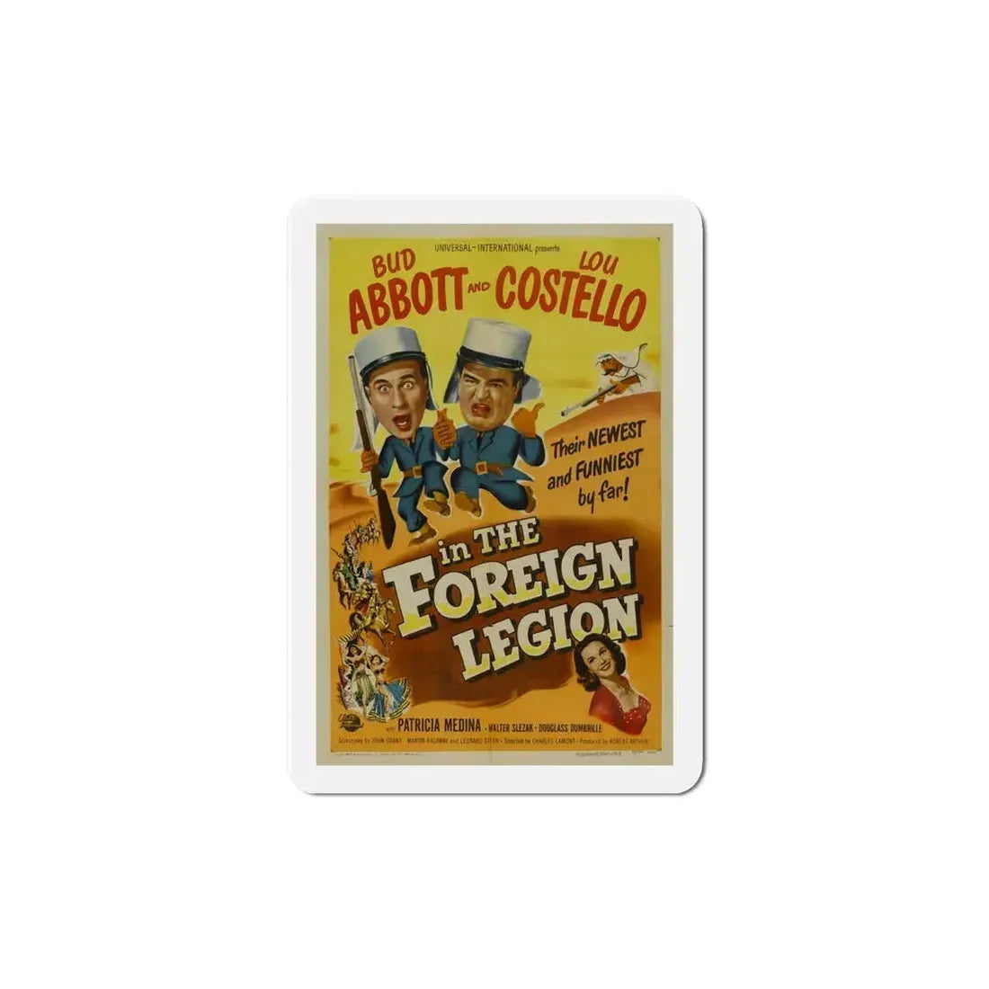 Abbott and Costello in the Foreign Legion 1950 Movie Poster Refrigerator Magnet - The Sticker Space