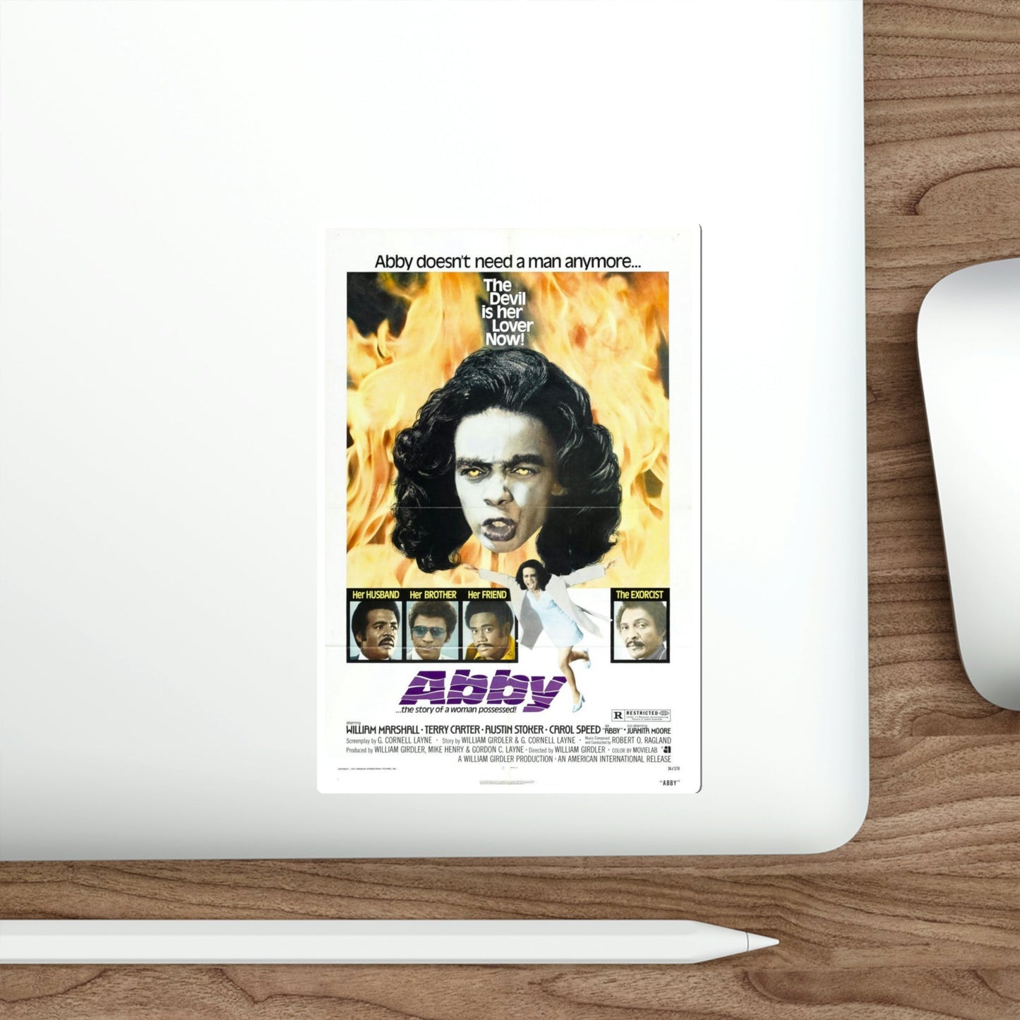 Abby 1974 Movie Poster STICKER Vinyl Die-Cut Decal-The Sticker Space