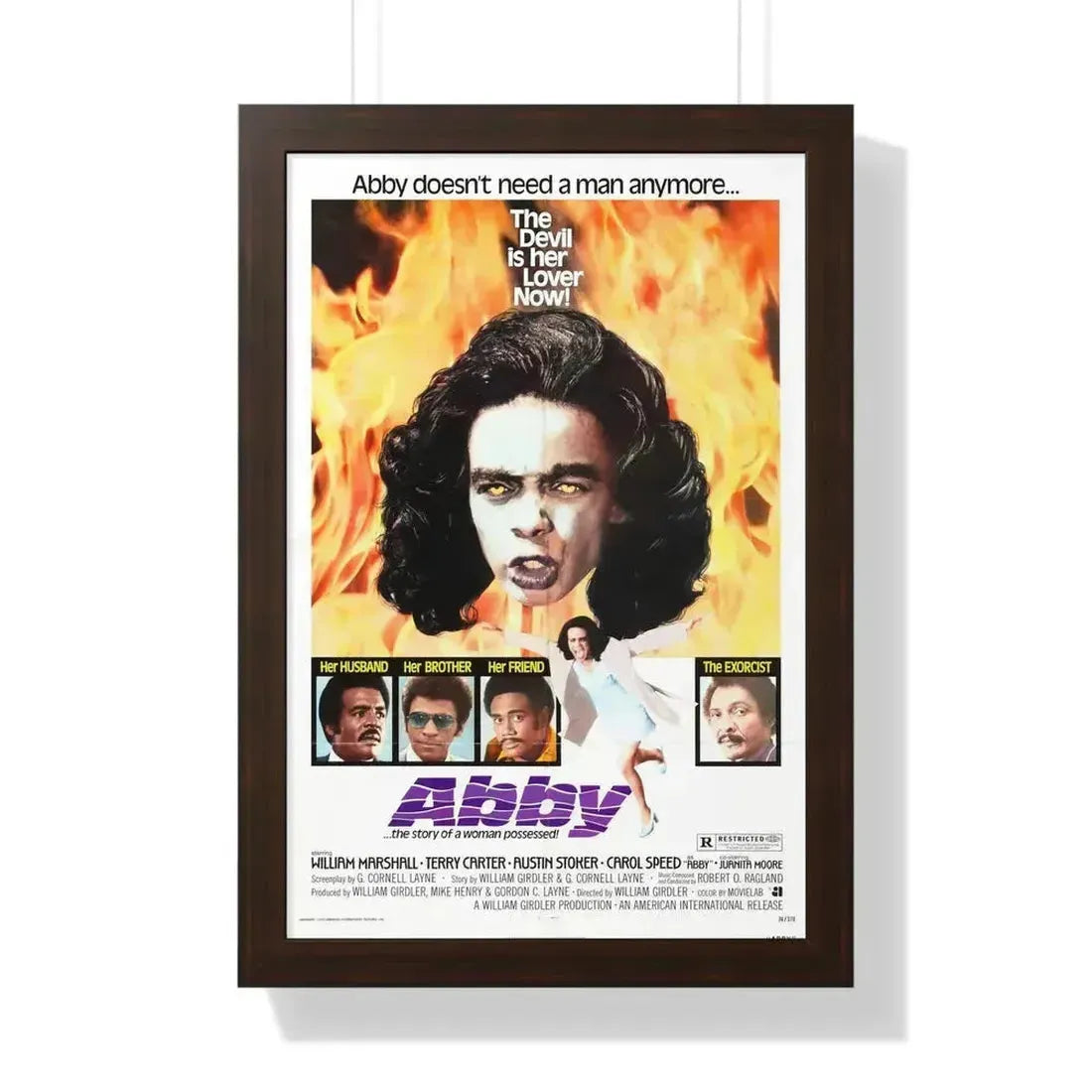 ABBY (THE BLACK EXORCIST 2) 1974 - Framed Movie Poster - The Sticker Space