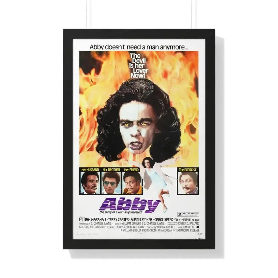 ABBY (THE BLACK EXORCIST 2) 1974 - Framed Movie Poster - The Sticker Space