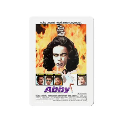 ABBY (THE BLACK EXORCIST 2) 1974 Movie Poster - Refrigerator Magnet 2 Inch - The Sticker Space