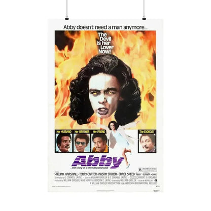 ABBY (THE BLACK EXORCIST 2) 1974 - Paper Movie Poster 24″ x 36″ Matte - The Sticker Space