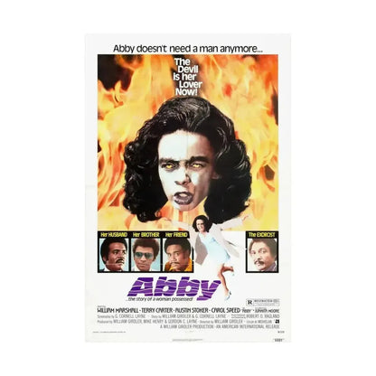 ABBY (THE BLACK EXORCIST 2) 1974 - Paper Movie Poster - The Sticker Space