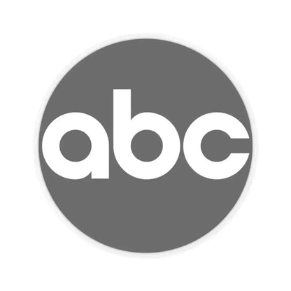 ABC (American Broadcasting Company) (Logo) STICKER Vinyl Kiss-Cut Decal 2 Inch Transparent - The Sticker Space