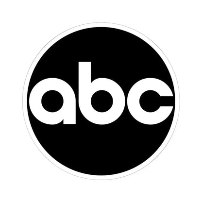 ABC (American Broadcasting Company) (Logo) STICKER Vinyl Kiss-Cut Decal 6 Inch White - The Sticker Space