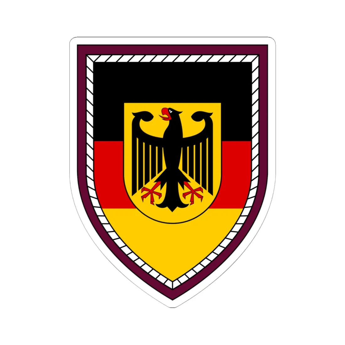 ABCAbwKdo Bw (Germany) (Coat of Arms) STICKER Vinyl Kiss-Cut Decal 6 Inch White - The Sticker Space