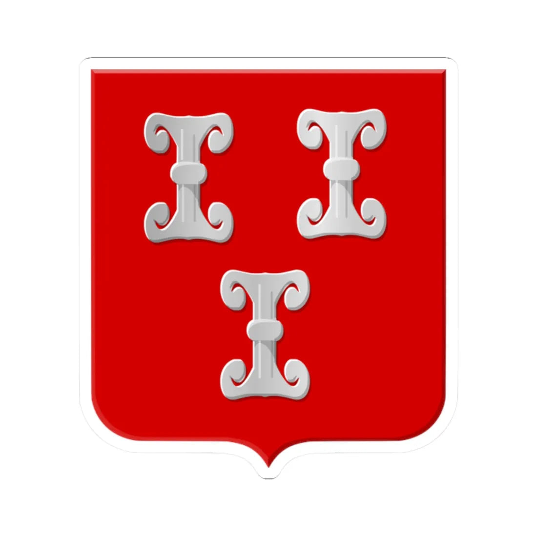 Abcoude Baambrugge wapen (Netherlands) (Coat of Arms) STICKER Vinyl Kiss-Cut Decal 2 Inch White - The Sticker Space