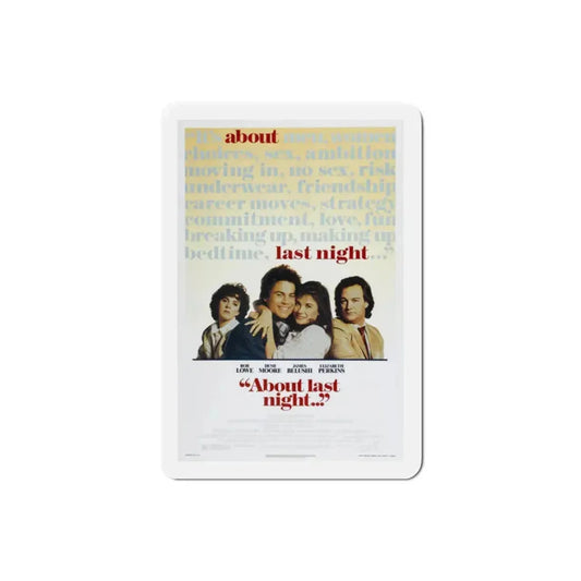 About Last Night 1986 Movie Poster Refrigerator Magnet 2 Inch - The Sticker Space