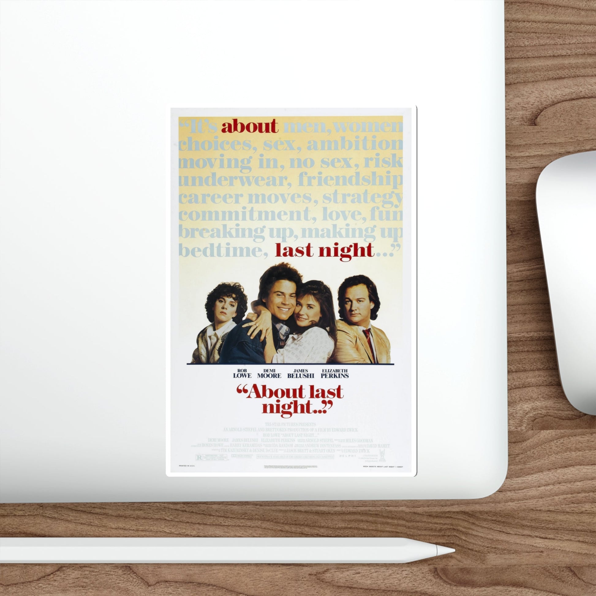 About Last Night 1986 Movie Poster STICKER Vinyl Die-Cut Decal-The Sticker Space