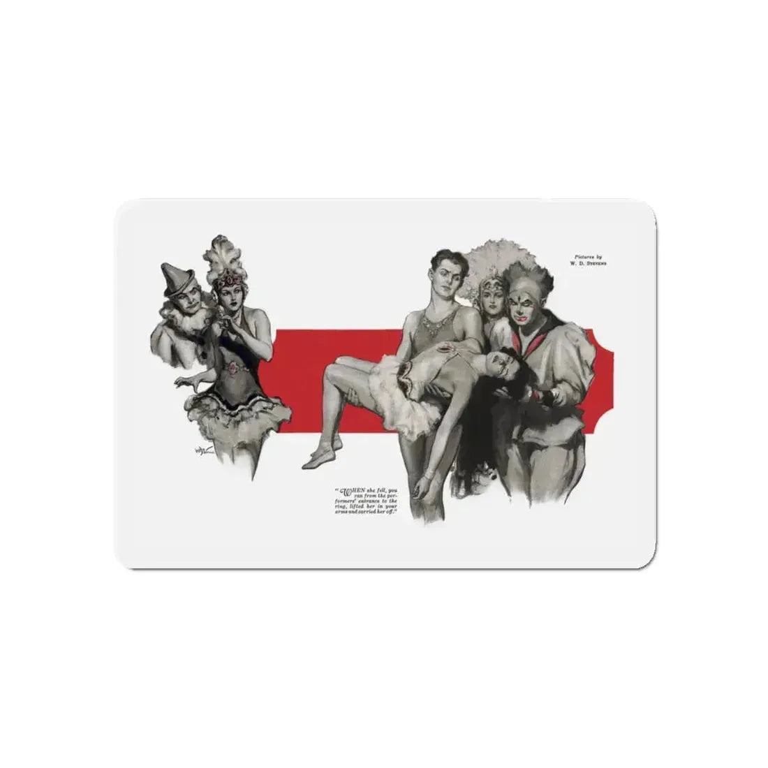 About the Murder of the Circus Queen (1), Liberty magazine, October 15, 1932 (Magazine Illustration) Refrigerator Magnet 5 Inch - The Sticker Space