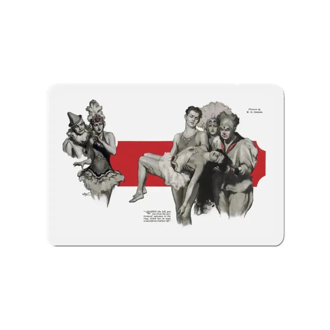 About the Murder of the Circus Queen (1), Liberty magazine, October 15, 1932 (Magazine Illustration) Refrigerator Magnet - The Sticker Space