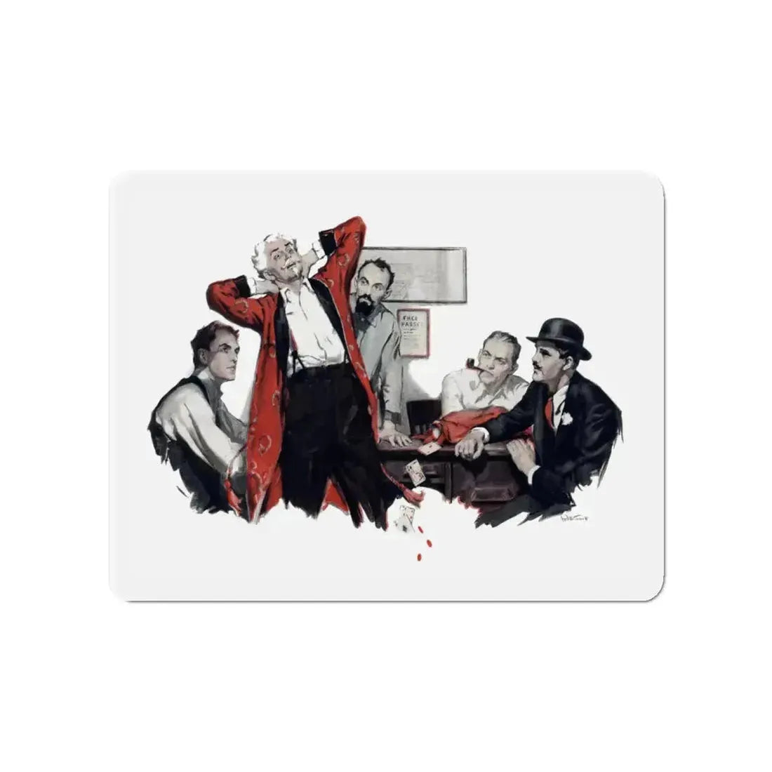 About The Murder of the Circus Queen (3), Liberty magazine, November 26, 1932 (Magazine Illustration) Refrigerator Magnet - The Sticker Space