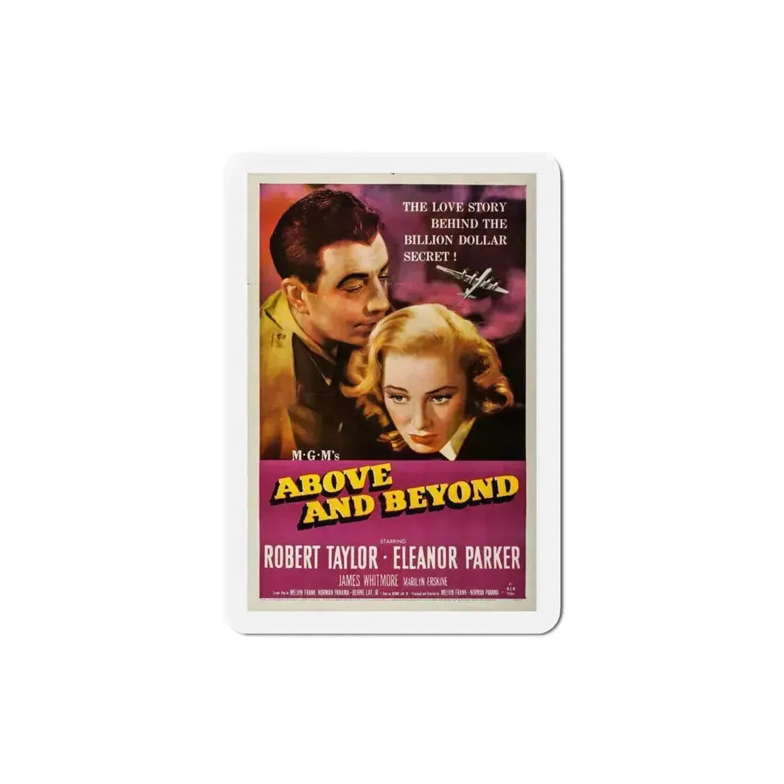 Above and Beyond 1952 Movie Poster Refrigerator Magnet 4 Inch - The Sticker Space