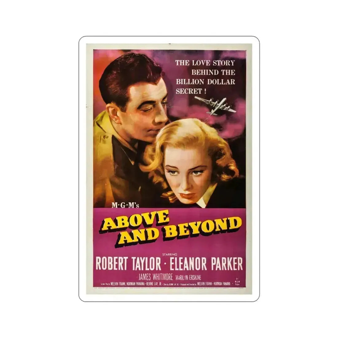Above and Beyond 1952 Movie Poster STICKER Vinyl Die-Cut Decal 3 Inch - The Sticker Space