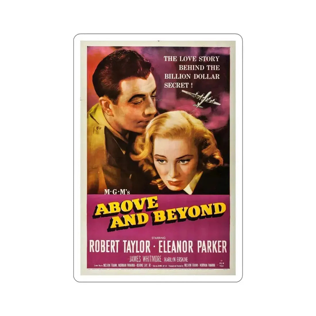 Above and Beyond 1952 Movie Poster STICKER Vinyl Die-Cut Decal 6 Inch - The Sticker Space