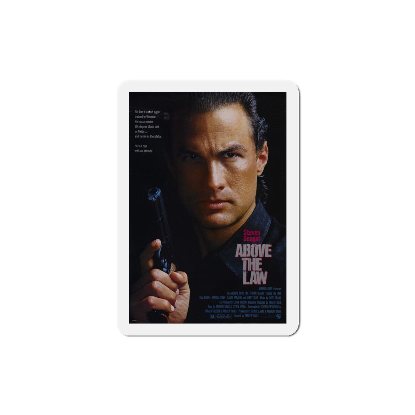 Above the Law 1988 Movie Poster Die-Cut Magnet-3" x 3"-The Sticker Space