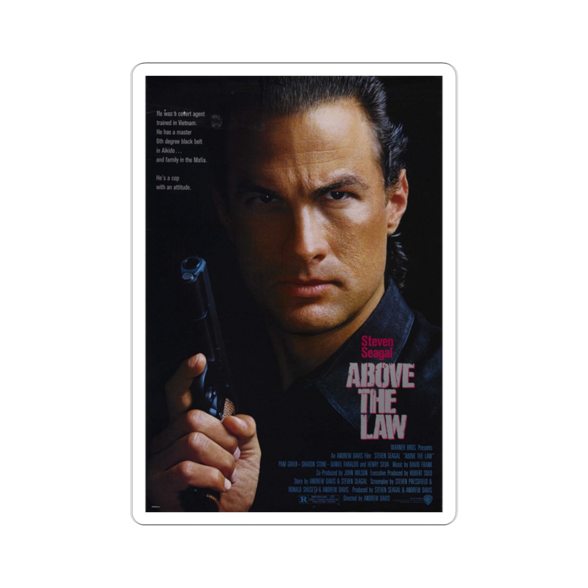 Above the Law 1988 Movie Poster STICKER Vinyl Die-Cut Decal-2 Inch-The Sticker Space