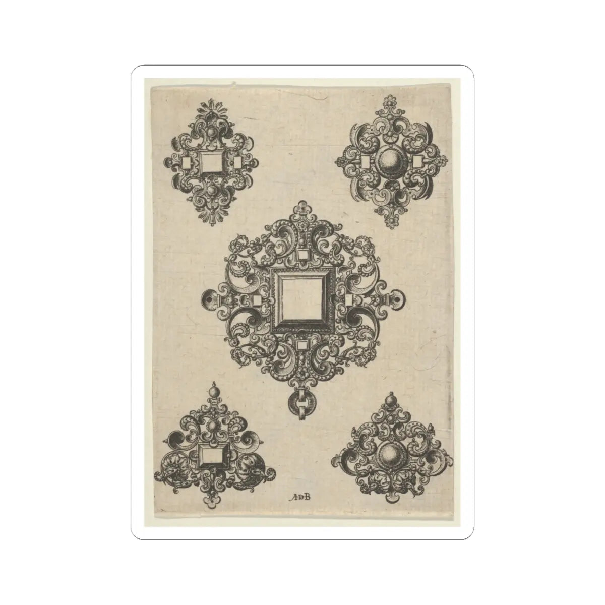 SKU:TSS-STICK-BRHD-6X6-17 Sizes:6" × 6" Types:White