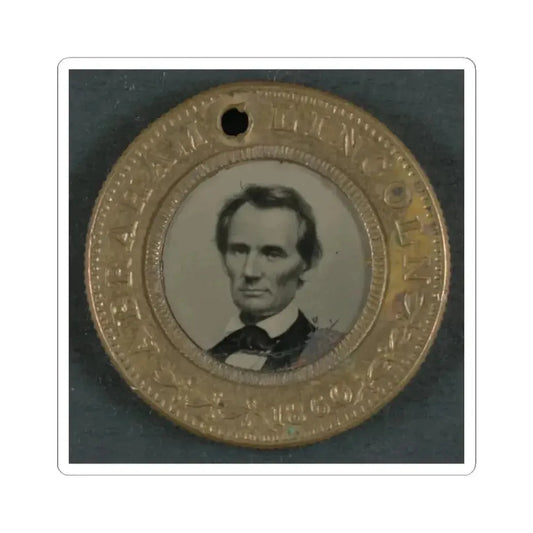 Abraham Lincoln-Hannibel Hamlin Campaign Button for 1860 Presidential Election (U.S. Civil War) STICKER Vinyl Kiss-Cut Decal 2 Inch White - The Sticker Space