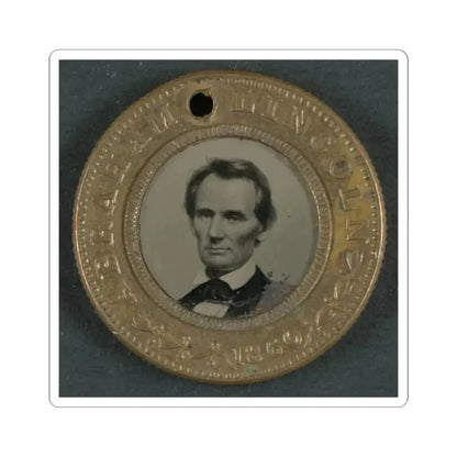Abraham Lincoln-Hannibel Hamlin Campaign Button for 1860 Presidential Election (U.S. Civil War) STICKER Vinyl Kiss-Cut Decal 6 Inch White - The Sticker Space